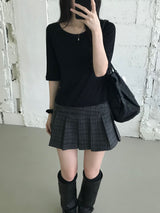 レザー テンセル Tシャツ(5 colors)