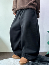 FLEECE-PICKABLE ❤‍🔥M-XL❤BASIC WIDE LONG PANTS UNISEX🖤🩶2COLOR