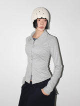 LAYERED COLLAR CARDIGAN