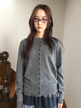 Dual-button round cardigan (3color)
