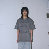 Untitled レイヤーロゴピグメントウォッシュ半袖 Gray