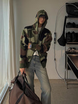 ASCLO Heavy Camo Knit Hood Zip Up
