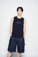25SS ラウンディングシンボルロゴスリーブレス ブラック