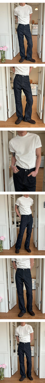 [MUSCLE FIT] バックラインセミクロップTシャツ(5color)