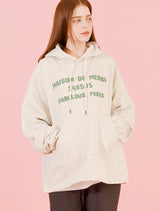 UNISEX Bendable Semi-Oversized Fit Hoodie Oatmeal (FCF1TS321M)
