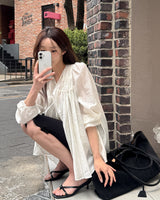 Vantine shirring blouse