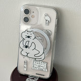 [MagSafe phone case] アンアンノーンキャット フォンケース