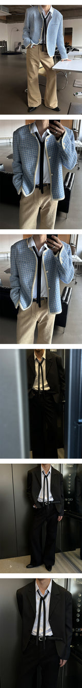 [Unisex] Slim long tie