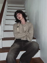 Rhodia Damage Sand Denim Pants