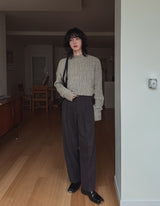 Tei Brushed Two Pin Tuck Slacks