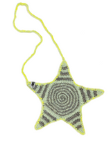 Handmade crochet swirling circle star crossbody bag 