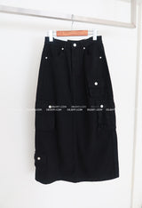 cargo pocket open long skirt