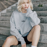DOUBLE LOOP LOGO SLEEK SWEATSHIRT GRAY