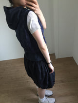 Layered Dot Hoodie Vest (2color)