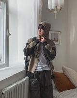 Maze Lettering Knit Hood Zip-Up