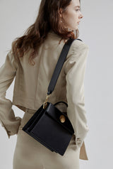 LAZEL MINI ショルダーレザーバッグ / Matte Black