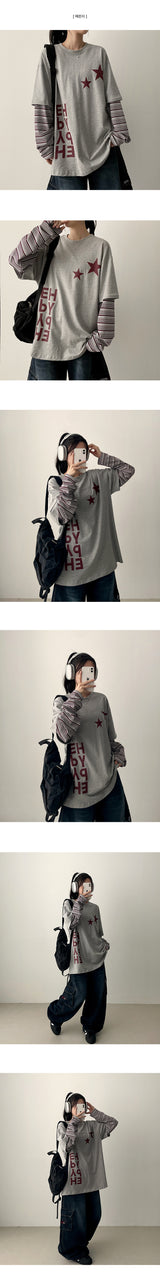 Eve Star Layered Long Sleeve T-shirt
