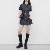 hoz stitch denim dress