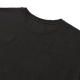 Sound wave artwork damage washing T-shirt (Charcoal)