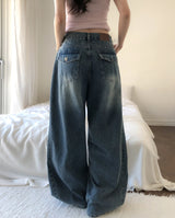 キニー アジャストピンタックデニムパンツ