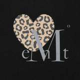 SIERRA LEOPARD HEART ONE SHOULDER T (2Color)