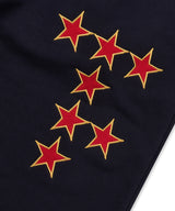 Star Lettering Patch Bermuda Sweat Pants - Navy