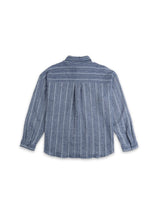 ASCLO Linen Denim Stripe Over Shirt (2color)