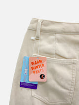 Down Lining Corduroy Wide Pants