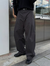 Ranne stripe pintuck curved pants