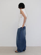 RIBBED HOODED SLEEVELESS
