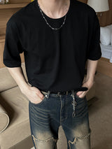 ASCLOレイヤードuネックショートスリーブtシャツ