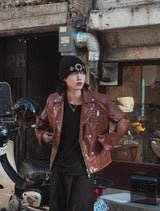 Siren biker leather jacket