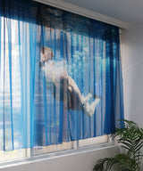 シフォンカーテン-スウィム(セット)/(R+L) chiffon curtain - swim