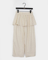 Henny dot velvet frill skirt pants