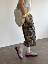 zipper bermuda cargo pants 