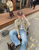 No.1687 B regular check SHIRT (3color)