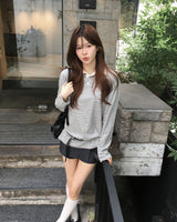 Button wrap skirt pants