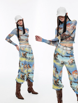 IN STOCK | Angel kitten straight wide pants
