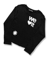 We Love It グラフィックドットロングスリーブ_ブラック