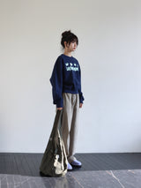 CORDUROY STRAP PANTS (BEIGE)