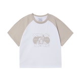 25SS SPACE RABBIT RAGLAN CROP SHORT SLEEVE T-SHIRT ESSENTIAL BEIGE