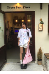 カンカンフリルホワイトデニムショートパンツ