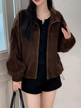 #TK Suede Zip-up Blouson (3color)
