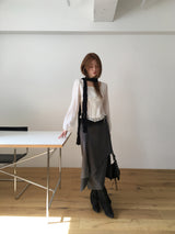  Three button drape skirt
