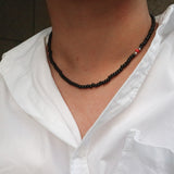 Men's ネックレスブラックビーズ_CLEF トレモロネックレス