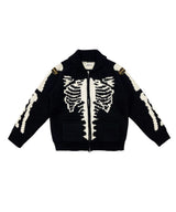 BT Skull Jagard Cowichan Knit Zip-Up (2C)