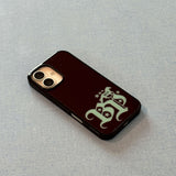 western glass case (burgundy)