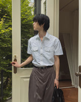 NT Nylon Two-Pocket Snap Short Sleeve Shirt