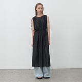 (OP-6279)DARIA CREASE SHIRRING DRESS