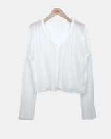 Noor Wave Ribbed Cardigan